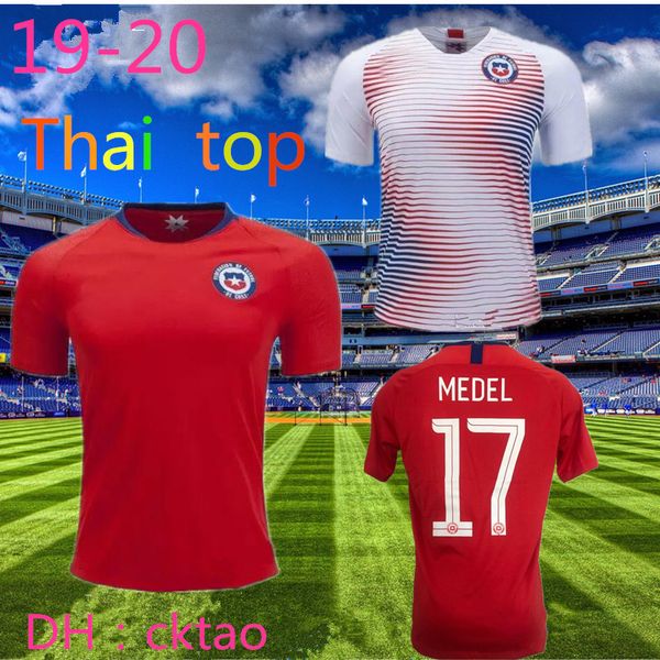 

2019 chile copa america soccer jerseys alexis vidal valdivia medel pinilla vargas 19 20 home away football shirt 2020, Black