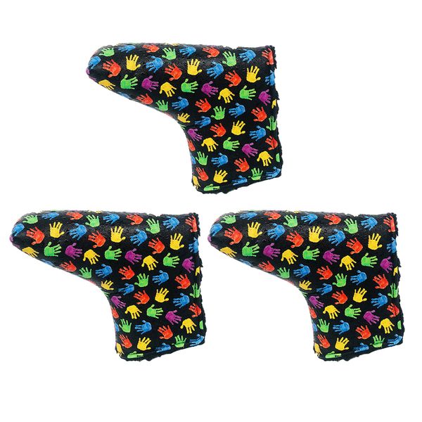 

3x pu golf putter head cover premium club headcover protector guard sleeve