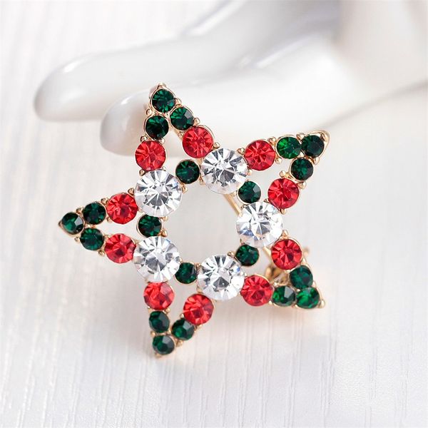 

1 pc star rhinestone brooch pins for girls women fashion wedding jewelry