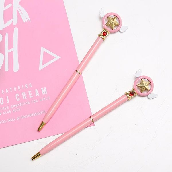 

1 шт. милый розовый ручка аниме звезда популярные аниме cardcaptor сакура звезда ключ шариковая ручка шариковая ручка школьные канцелярские, Blue;orange