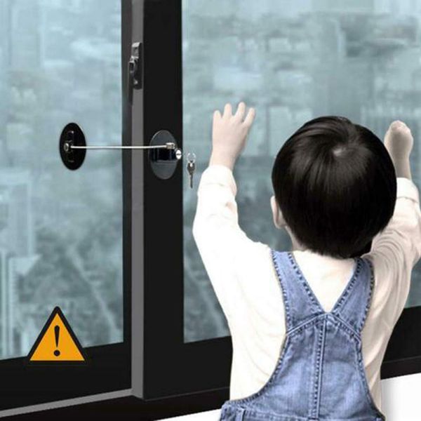 

2pc safety kids prevent baby falling window lock baby safety locks plastic child window restrictor infant security lock