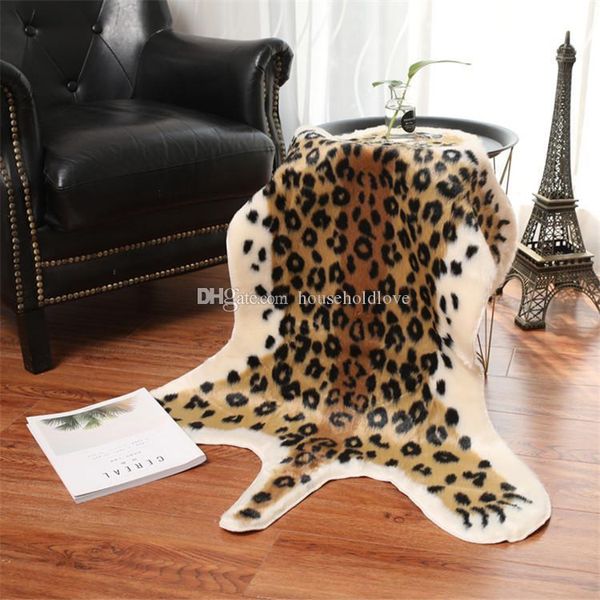 

100 cm leopard carpet irregular shaped mat animal india bengal tiger zebra faux fur children's room mat floor mat decoration idea