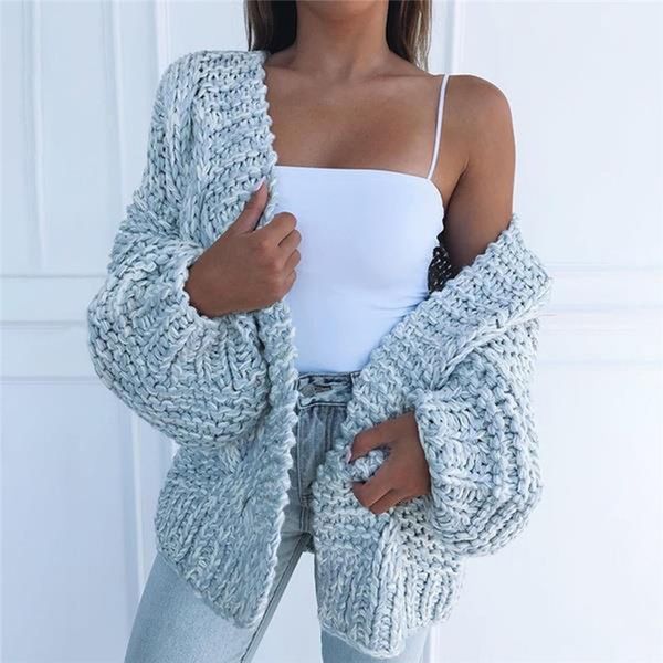 

sweaters autumn winter long sleeve knitwear cardigan women's v-neck solid color slim winter autumn warm outwears sweaters, White