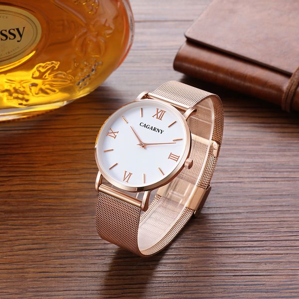 

waterproof cagarny men's big wristwatch silver stainless steel men's quartz watch date two time relogio masculino, Slivery;brown