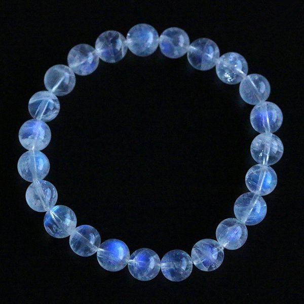 

7a+ 100% natural stones moonstone bracelets blue crystal quartz bracelets for women men energy gemstone jewelry, Golden;silver