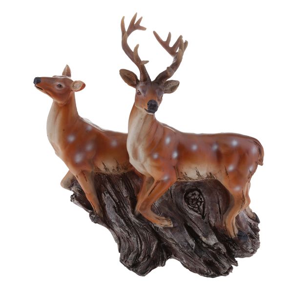 

cute resin sika deer ornament mini landscape garden bonsai home desk decor