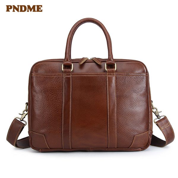

pndme business real cowhide men's briefcase large capacity lapshoulder messenger bag genuine leather lawyer handbag satchel