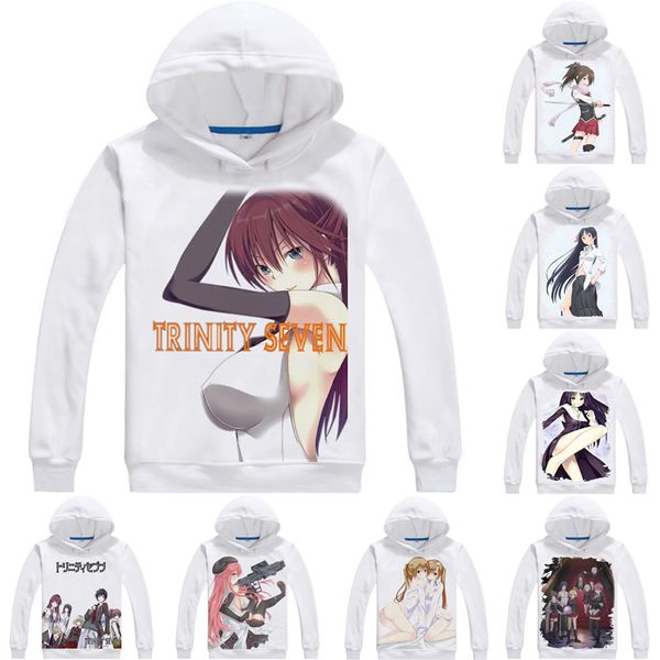 

anime hoodies trinity seven the seven magicians 3d hoodies multi-style long sleeve hooded arata kasuga cosplay sweatshirts, Black