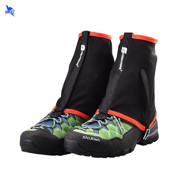 

outdoor elastic breathable snow legging gaiters anti dust protect shoes boots cover hiking walking climbing jogging, Black