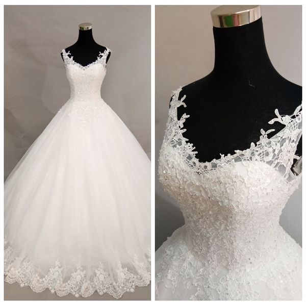 

elegant white ball gown wedding dresses lace appliques sequins with court train vintage wedding dresses lace up back bridal gowns