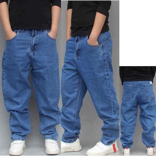

men's jeans 2021 trendy loose harem pants slightly stretch big size skateboard baggy male denim trousres, Blue