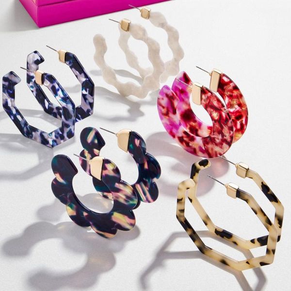 

selling acrylic hoop earrings set whosale earrings, Golden