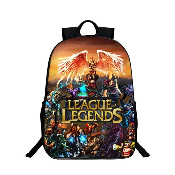 

baobeiku 3d backpacks league of legends printing cool children schoolbags for girls boys men book bag kids bags new t200514
