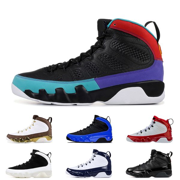 

dream it do it 9s mens basketball shoes gym red 9 air jordan retro 9 bred unc space jam black snakeskin trainers sneakers, White;red