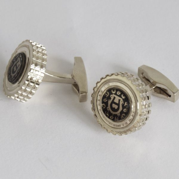 

aigner cufflinks copper wave round sleeve nail men cuff link french's cuff color luxury cufflink for gift, Silver