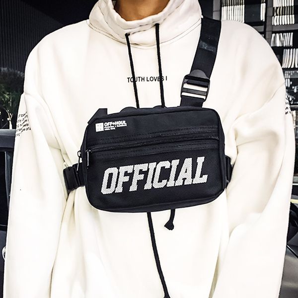 

men chest bag small tactical chest rig hip-hop vest bag outdoor streetwear chest bags for men waist pack kanye t200521