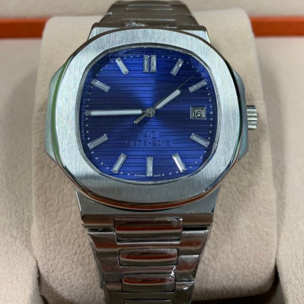 

40mm mens watch 1978-2018 40th anniversary special automatic mechanical movement blue dial sapphire glass 316 stainless steel case bdfl, Slivery;brown