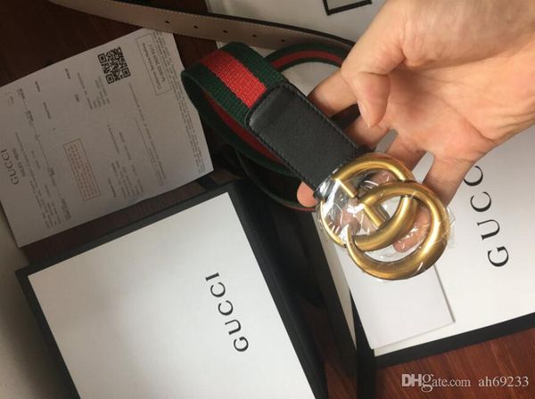 

with box 2018 gold luxuy belt men famou brand de igner male genuine leather luxury trap with box