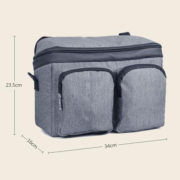 

baby stroller storage bag large-capacity portable diaper bags solid color pram bottle organizer holder hanging bags durable