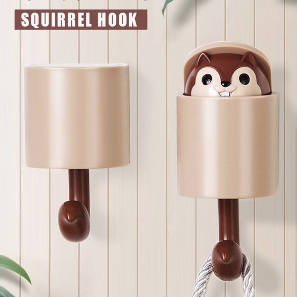 

creative outstretch squirrel hook wall type key holder home decor kitchen hook bathroom accessories coat hanger