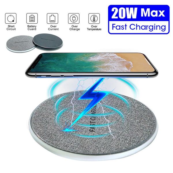 

20w qi wireless fast quick charger charging pad bracket high power dock station deskfor samsung xiaomi huawei