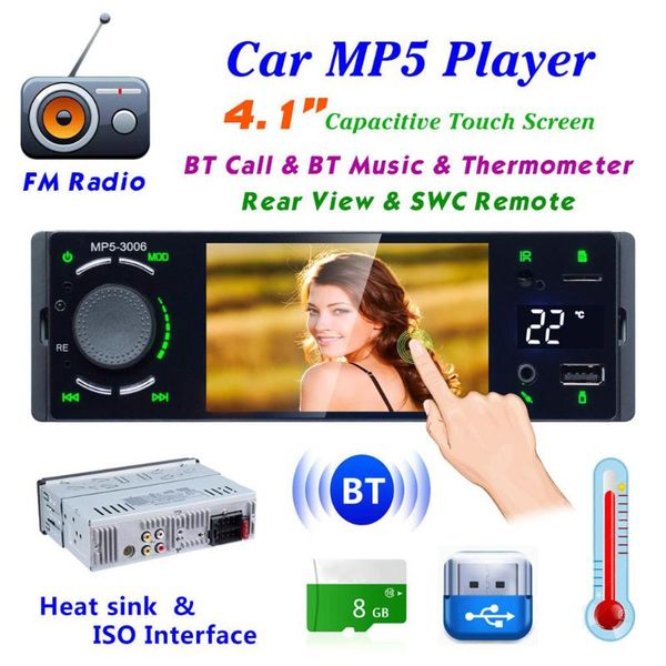 

7 inch double 2din car mp5 player bt touch screen stereo radio hd multimedia player support same screen autoradio #g3