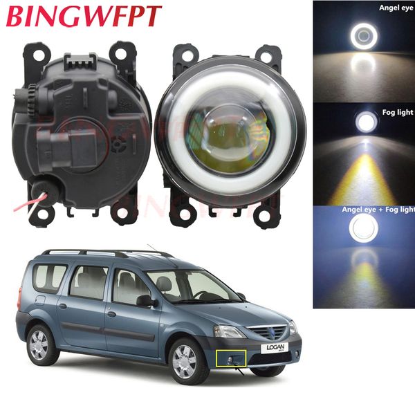 

2x car accessories led fog light angel eye with glass len for dacia logan mcv 2007-2009 for logan 2004-2015