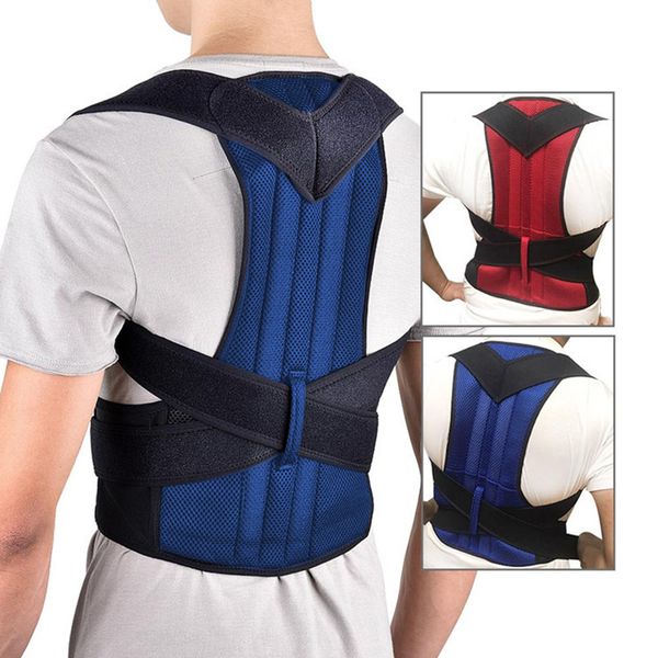 

2019 back posture corrector shoulder lumbar brace spine support adjustable belt body health care als88