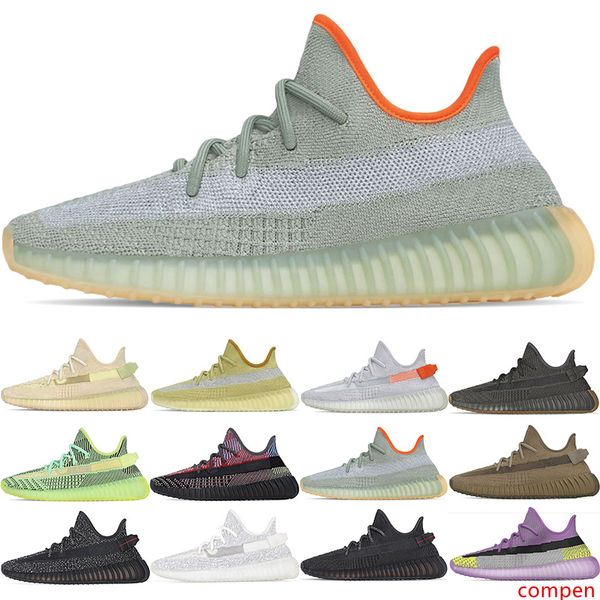 

men women running shoes mens kanye west cinder desert sage earth marsh tail light black static fashion outdoor sport sneakers size 5-12