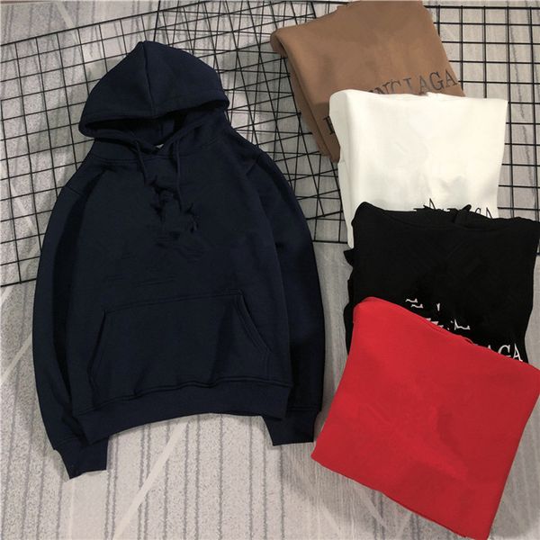 

b главного мужская осень толстовка leeter печати solid color luxury leaf homme одежда мода стиль повседневная одежда, Black
