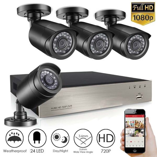 

nvr kits 8ch outdoor security camera wireless ip netwok surveillance video recorder ir night version waterproof action system 720p, Black;white