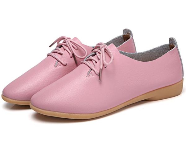 

women's shoes leather non-slip soft bottom women flats casual shoes 1272, Black