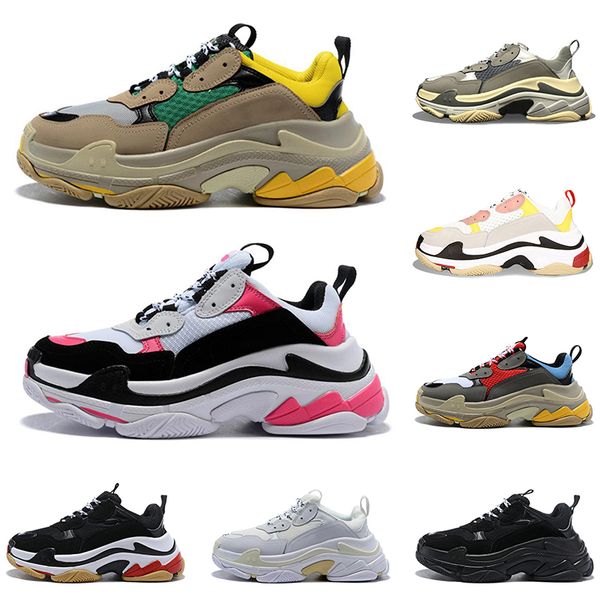 

2020 selling womens mens running shoes paris 17fw triple s dad shoes fashion mens trainers sneakers platform luxury designer shoes 36-45