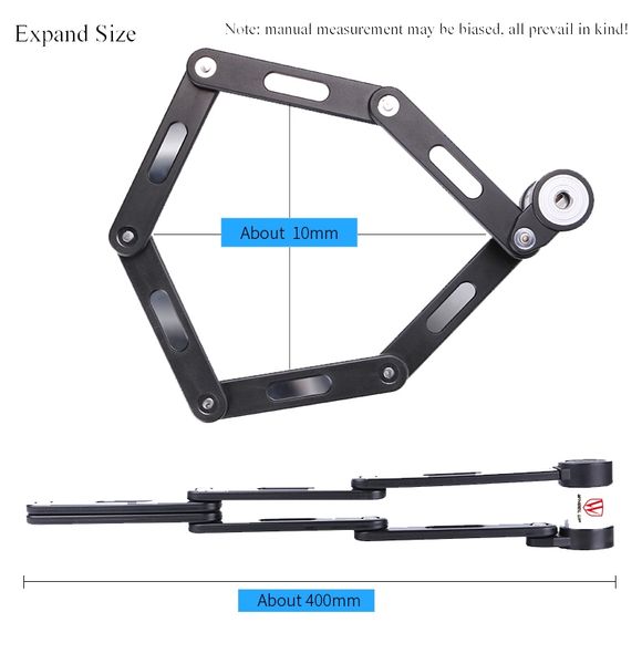 

wheel up anti-cut safety mtb folding bike lock professional anti-theft alloy steel foldable bicycle lock keys lock bike locks