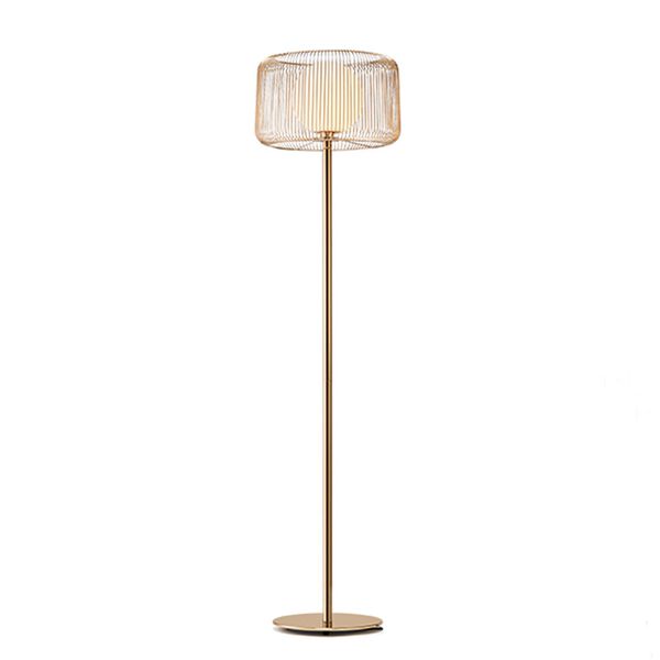 

American style simplicity and gold plated floor lamps standing lamp E27 led bulb nordic floor lamps Office Apartment Bedroom Decoration