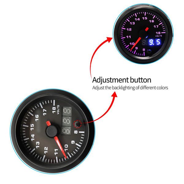 

12v voltmeter volt gauge super bright led display ammeter for car detector