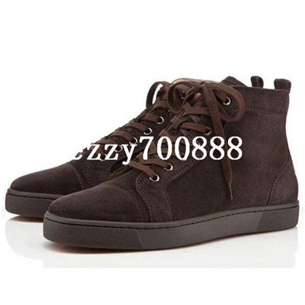 

mens shoes red bottom sneakers coffee suede fashion casual shoes with box and dustbag men leisurefootwear trainer fdzhlzj, Black
