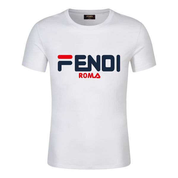 

19ss парирует италия конструкторы рубашка мужчины хлопка печати письмо топ тройники с коротким рукавом casualfendi одежда ьотте рубашки поло, White;black