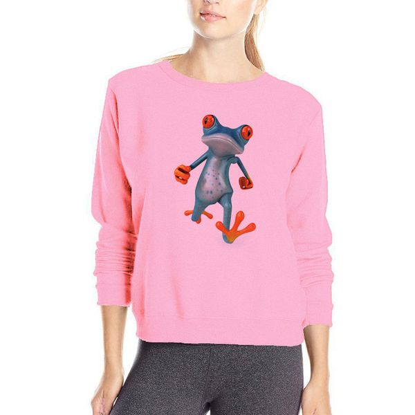 

new design kawaii frog printing hoodies women harajuku sweatshirt sale soft cotton clothes casual sweatshirt sweat femme, Black