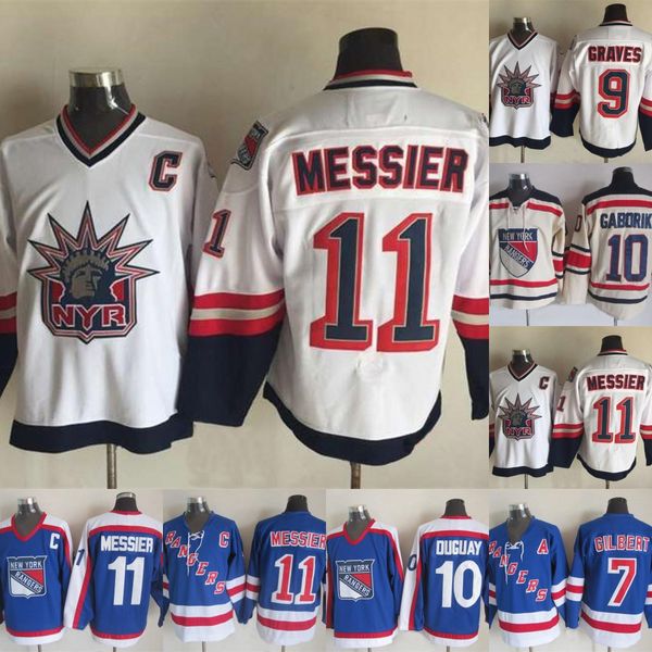 

New York Rangers Jerseys 11 Mark Messier 7 Rod Gilbert 10 Ron Duguay 9 Adam Graves Womens Mens Youth Hockey Jerseys Fast Shipping