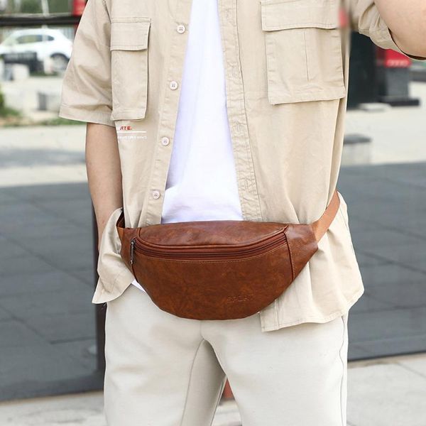 

fashion men's zip vintage crossbody bags for women solid leather messenger bag shoulder women bag pocket