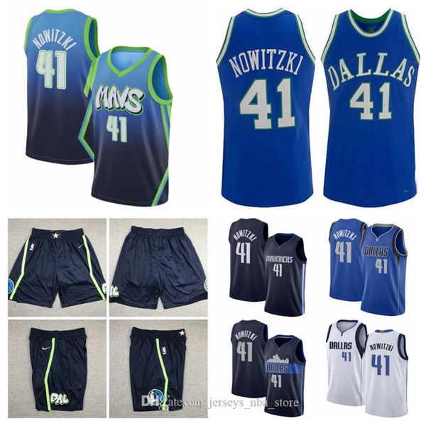 

men youth dirk nowitzki blue dallas mavericks 19/20 city edition swingman basketball jersey 04, Black;red