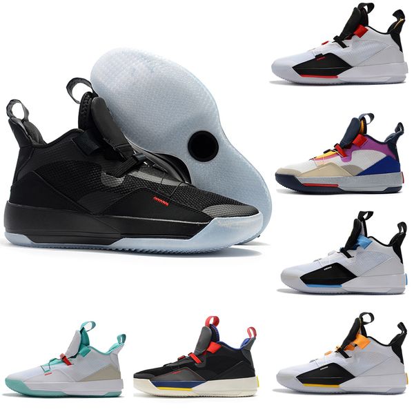

2019 new jumpman xxxiii 33 mens basketball shoes 33s multicolors black white green yellow trainers sneakers size 40-46