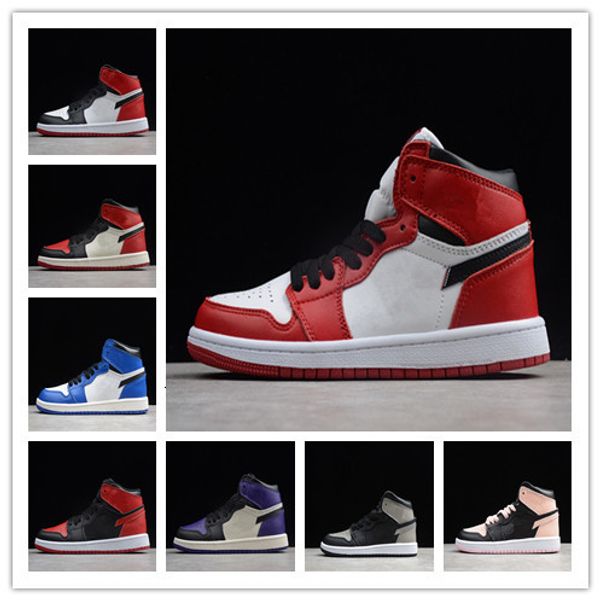 

children sports shoes 2019 new chicago bred shadow blue i 1s kids basketball shoes outdoor trainers size 11c-3y