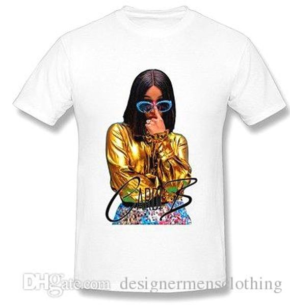 

женский рэпер cardi b прохладный печать tshirt white crew neck дизайнер с коротким рукавом cacual женской одежды