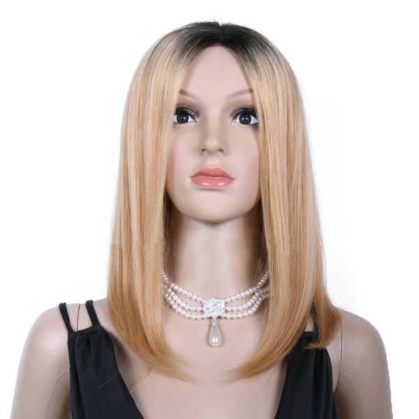 

human hair lace wig natural color tone 613 blonde brazilian human hair glueless lace front wig deep lace parting, Black;brown