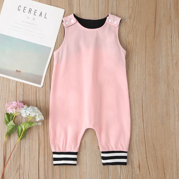 

новорожденный мальчик девочка комбинезон полосатый летний комбинезон без рукавов боди сплошной цвет комбинезон sunsuit наряды повседневная о, Blue