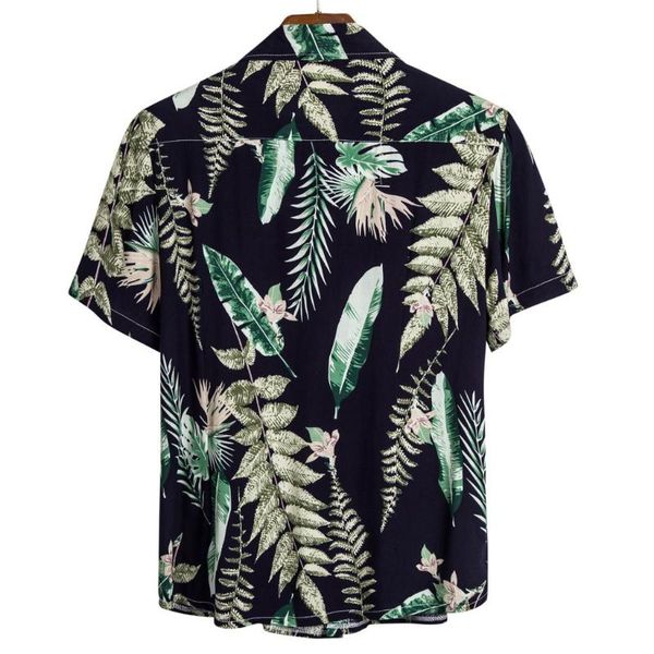 

camisa masculina 2020 summer short sleeve mens ethnic blusa masculina casual printing hawaiian shirt blouse tunic shirts, White;black