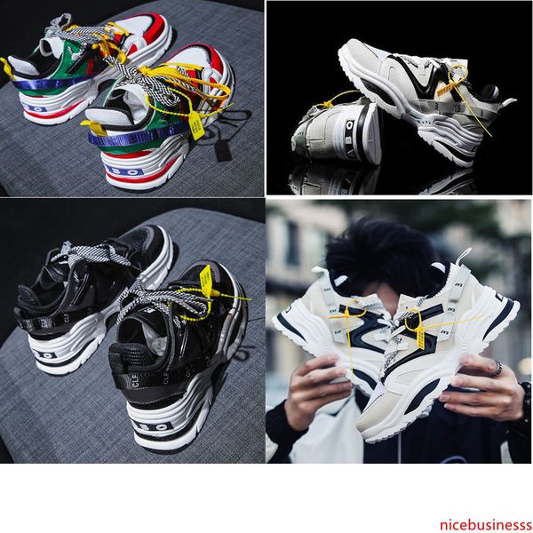 

2020 triple s ins abo shoes chain reaction ulzzang dad black casual shoe white mesh rubber leather flat men women fashion sneakers 5-11