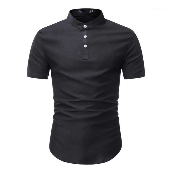 

color short sleeve polos casual turn-down collar polos mans clothing 2020 mens designer summer polos solid, White;black
